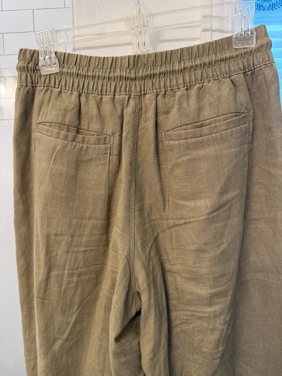 Athleta Retreat Linen Pants XS Olive Green - Picture 5 of 6